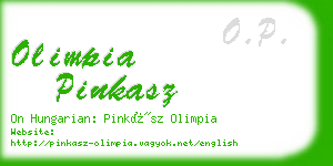 olimpia pinkasz business card